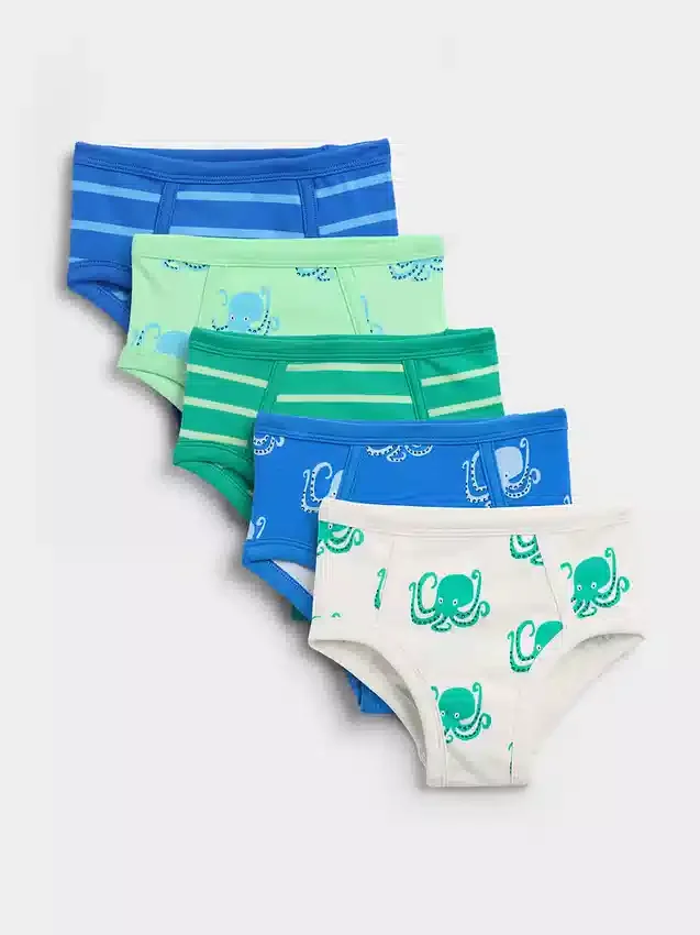 Biologische katoenen slipjes voor peuters (5-pack)