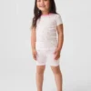 Biologische pyjama-set met korte broek van geborsteld katoen met schelpenprint voor Baby & Peuter