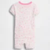 Biologische pyjama-set met korte broek van geborsteld katoen met schelpenprint voor Baby & Peuter