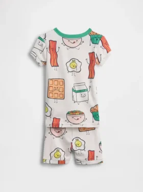 Biologische pyjama-set met korte broek van geborsteld katoen voor Baby & Peuter