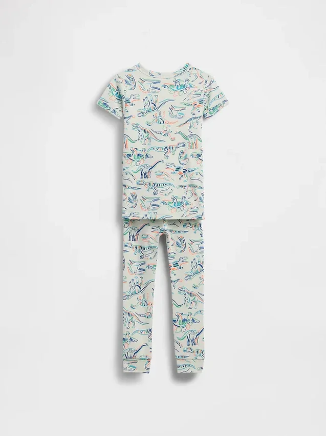 Biologische pyjamaset van geborsteld katoen met dinosaurusprint voor Baby & Peuter