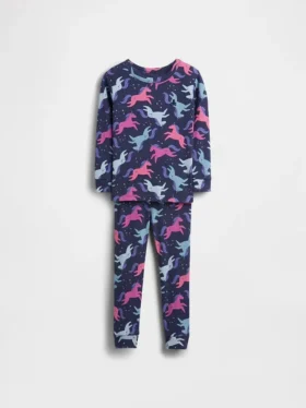 Biologische pyjamaset van geborsteld katoen met eenhoornmotief voor Baby & Peuter