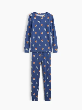 Biologische pyjamaset van geborsteld katoen voor kinderen