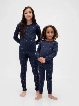 Biologische pyjamaset van geborsteld katoen voor kinderen en baby’s