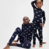 Biologische pyjamaset van geborsteld katoen voor kinderen en baby’s