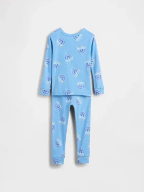 Biologische pyjamaset van geborsteld katoen voor kinderen en baby’s