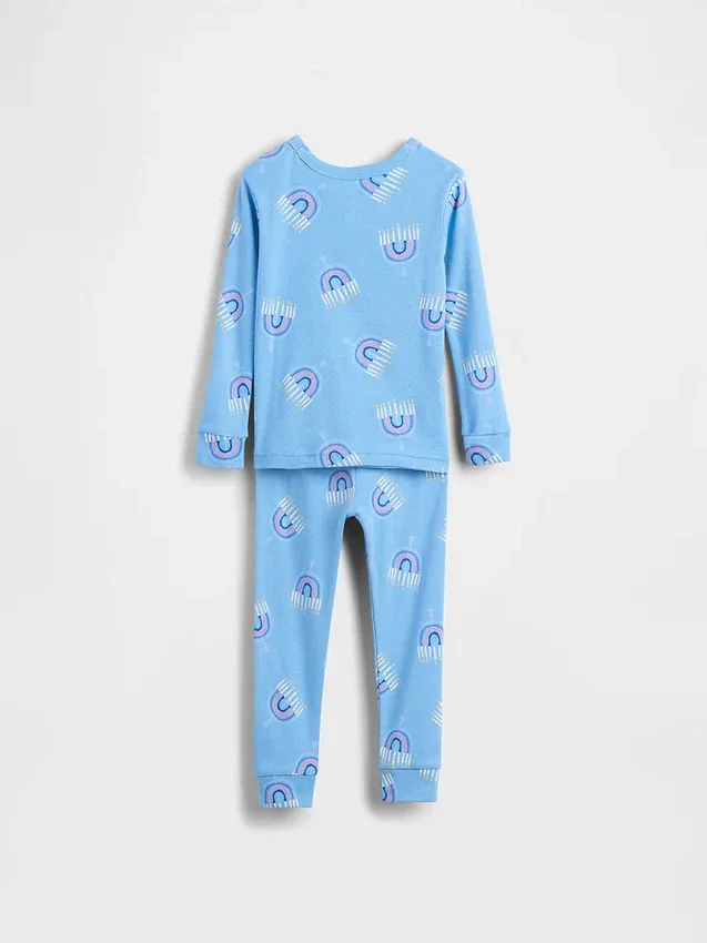 Biologische pyjamaset van geborsteld katoen voor kinderen en baby’s