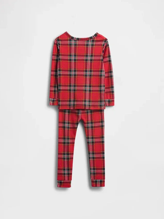 Biologische pyjamaset van geborsteld katoen voor kinderen en baby’s