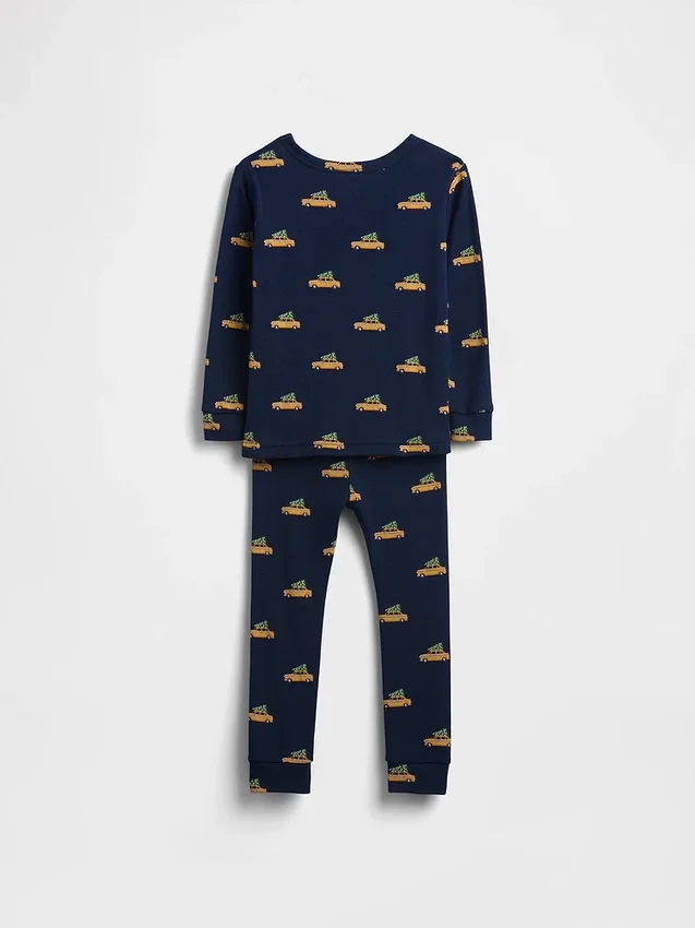 Biologische pyjamaset van geborsteld katoen voor kinderen en baby’s