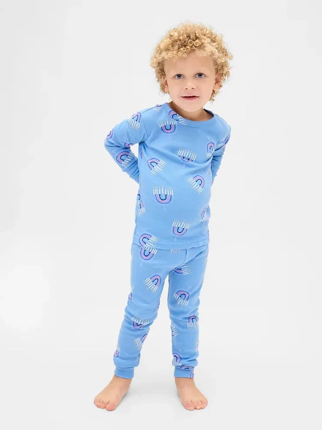 Biologische pyjamaset van geborsteld katoen voor kinderen en baby’s