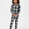 Biologische pyjamaset van geborsteld katoen voor kinderen en baby’s