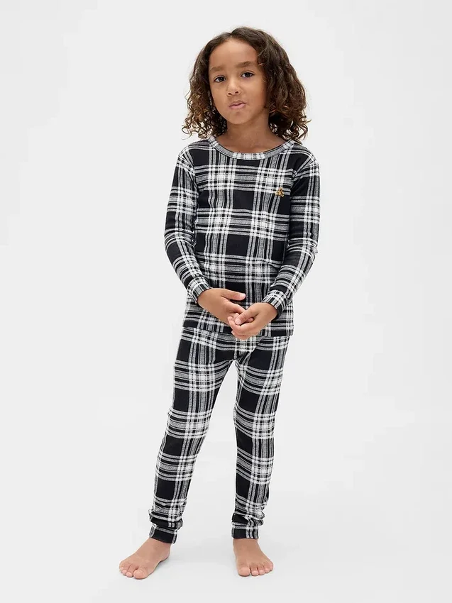 Biologische pyjamaset van geborsteld katoen voor kinderen en baby’s