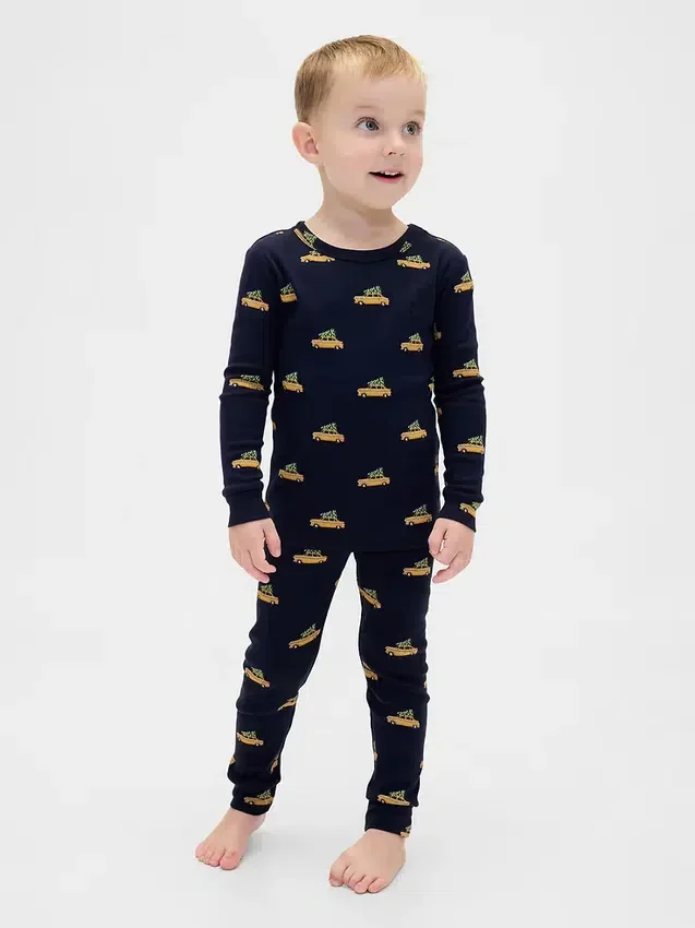 Biologische pyjamaset van geborsteld katoen voor kinderen en baby’s