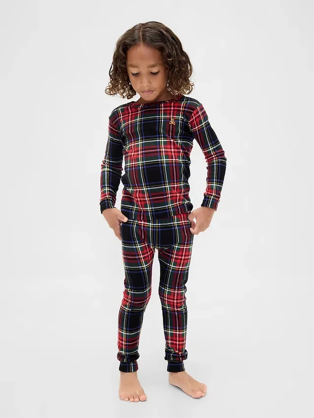 Biologische pyjamaset van geborsteld katoen voor kinderen en baby’s