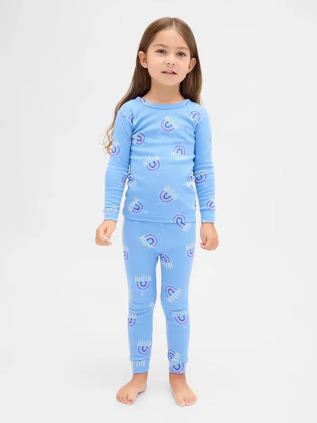 Biologische pyjamaset van geborsteld katoen voor kinderen en baby’s