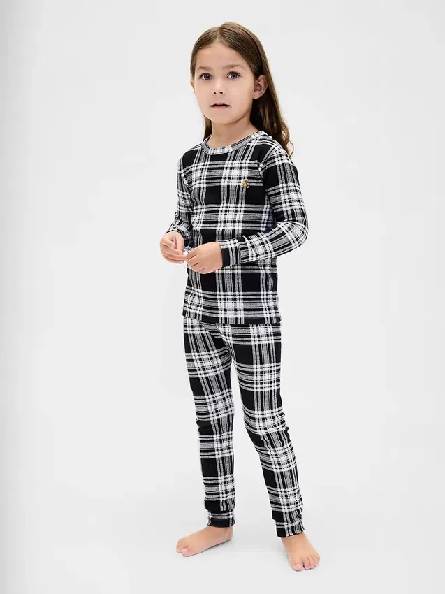 Biologische pyjamaset van geborsteld katoen voor kinderen en baby’s