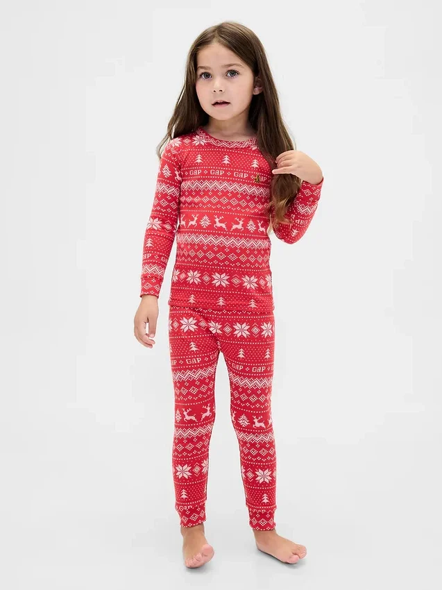 Biologische pyjamaset van geborsteld katoen voor kinderen en baby’s