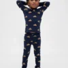 Biologische pyjamaset van geborsteld katoen voor kinderen en baby’s