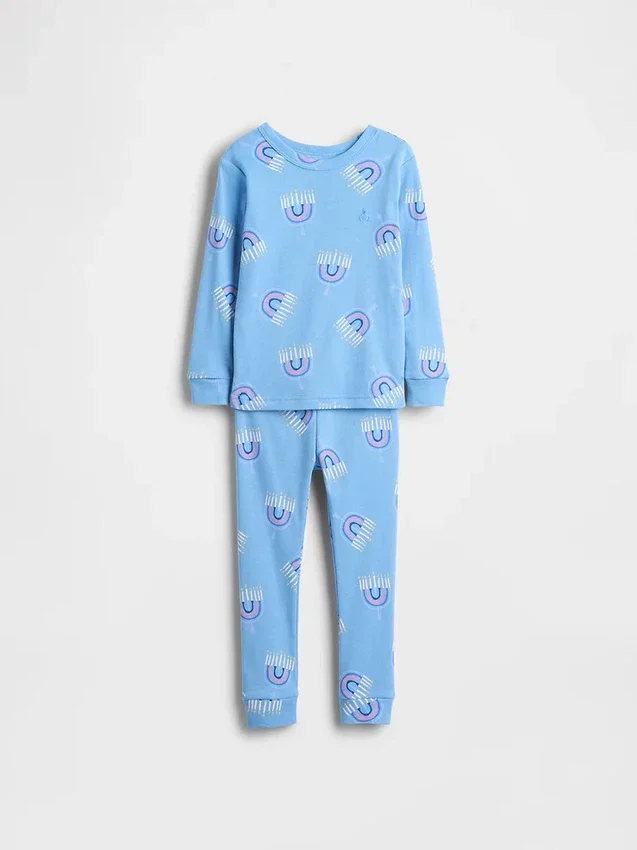 Biologische pyjamaset van geborsteld katoen voor kinderen en baby’s