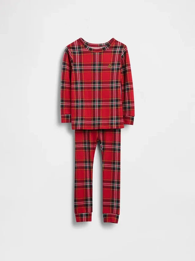 Biologische pyjamaset van geborsteld katoen voor kinderen en baby’s
