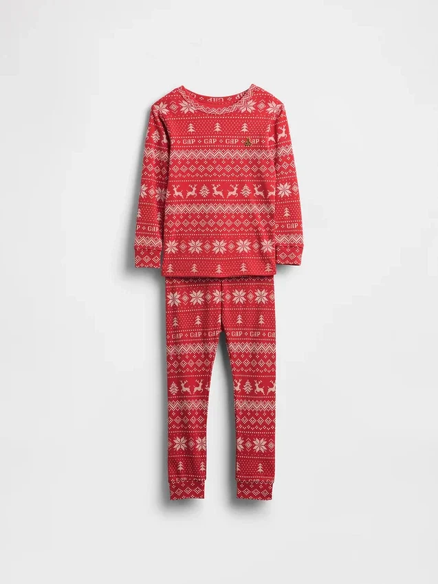 Biologische pyjamaset van geborsteld katoen voor kinderen en baby’s