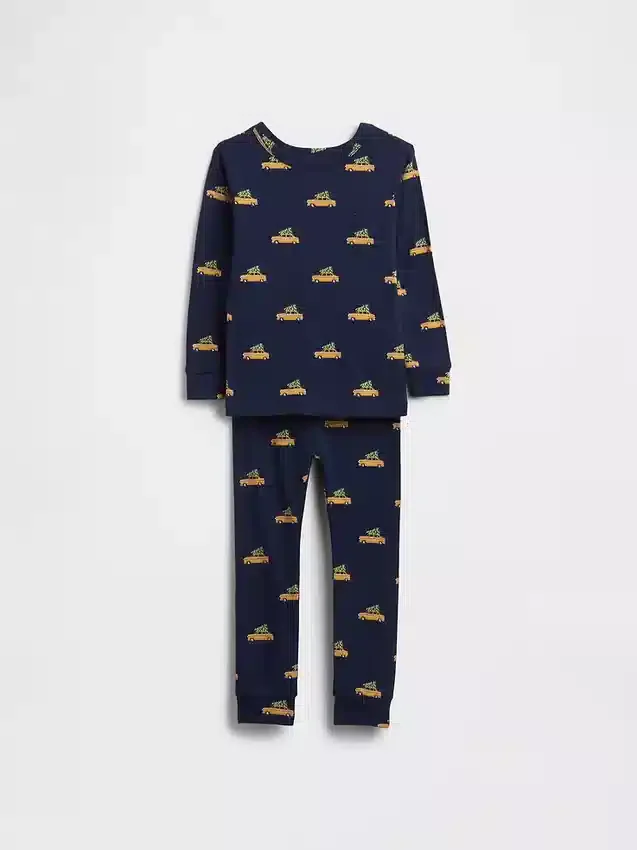 Biologische pyjamaset van geborsteld katoen voor kinderen en baby’s