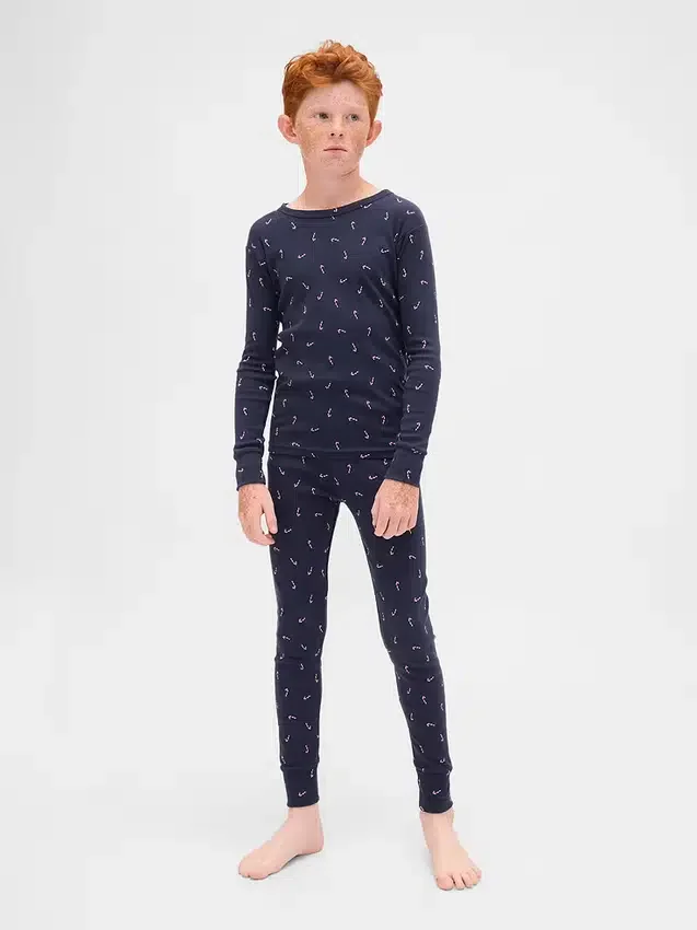Biologische pyjamaset van geborsteld katoen voor kinderen en baby’s