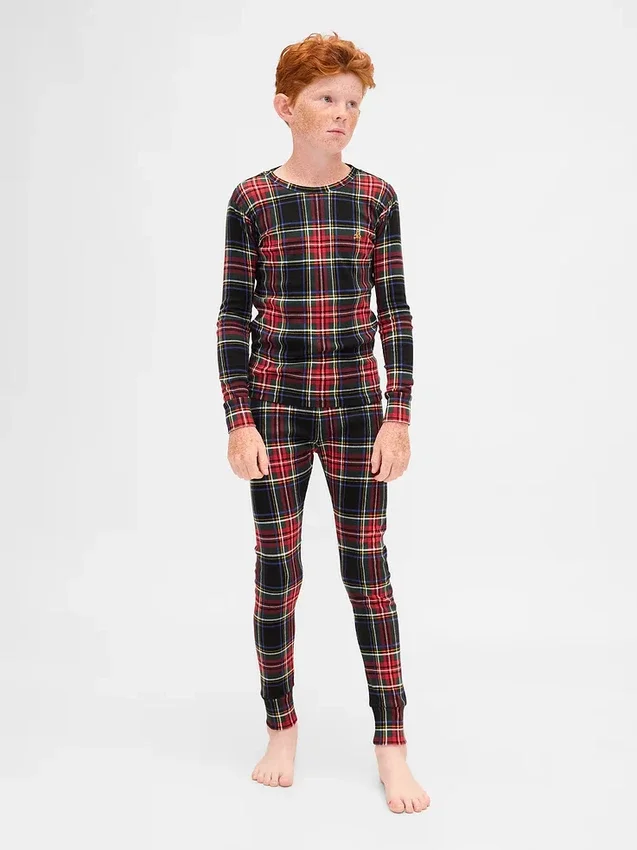 Biologische pyjamaset van geborsteld katoen voor kinderen en baby’s