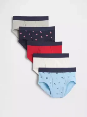 Biologische stretchkatoenen Americana-slips voor kinderen (5-pack)