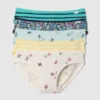 Biologische stretchkatoenen bikinibroekjes voor kinderen (5-pack)