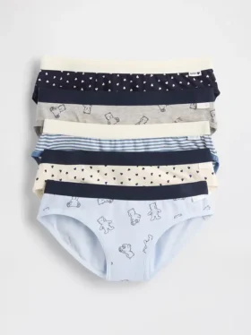 Biologische stretchkatoenen bikinibroekjes voor kinderen (5-pack)