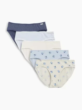 Biologische stretchkatoenen bikinibroekjes voor kinderen (5-pack)