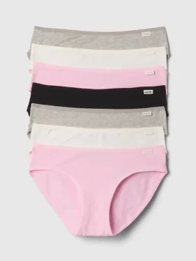 Biologische stretchkatoenen bikinibroekjes voor kinderen (7-pack)