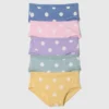 Biologische stretchkatoenen bikinibroekjes voor peuters (5-pack)