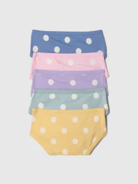 Biologische stretchkatoenen bikinibroekjes voor peuters (5-pack)