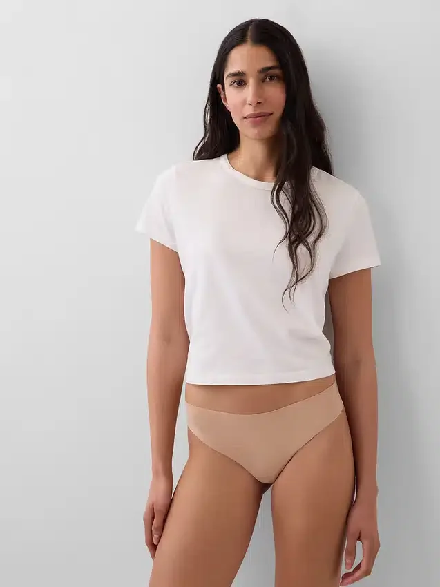 Biologische stretchkatoenen onzichtbare string
