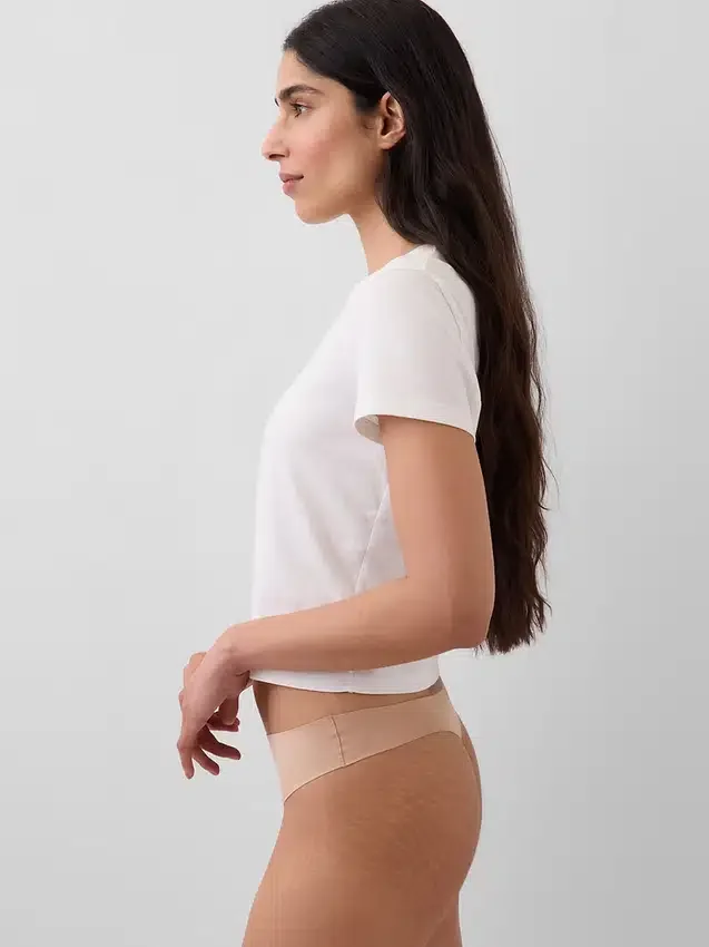 Biologische stretchkatoenen onzichtbare string