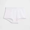 Biologische stretchkatoenen shorty met hoge taille