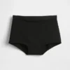 Biologische stretchkatoenen shorty met hoge taille