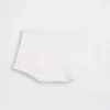 Biologische stretchkatoenen shorty met hoge taille