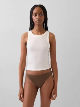Biologische stretchkatoenen string