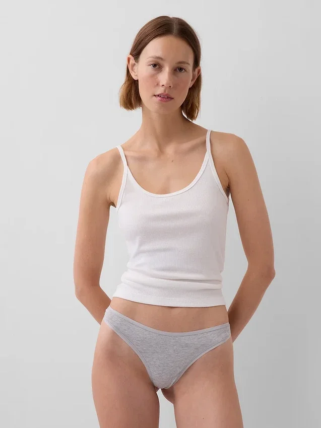 Biologische stretchkatoenen string