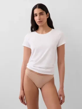 Biologische stretchkatoenen string