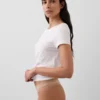 Biologische stretchkatoenen string