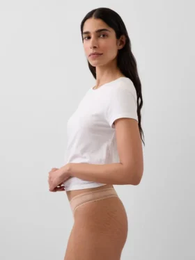 Biologische stretchkatoenen string