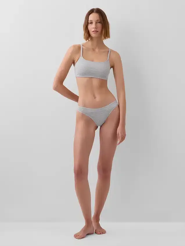 Biologische stretchkatoenen string
