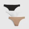 Biologische stretchkatoenen string (3-pack)