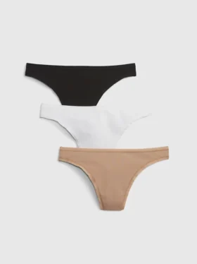 Biologische stretchkatoenen string (3-pack)