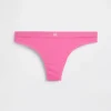 Biologische stretchkatoenen string met logo