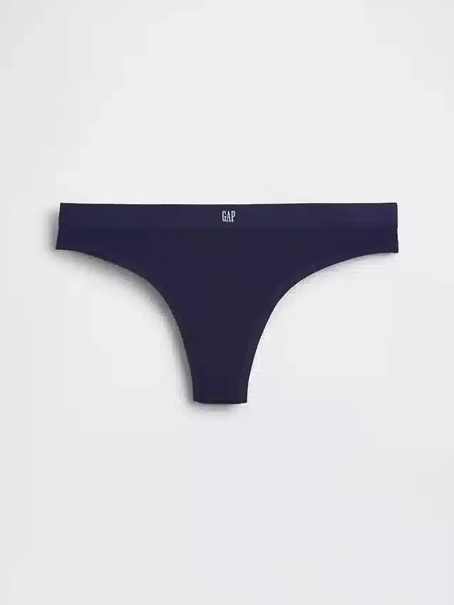 Biologische stretchkatoenen string met logo